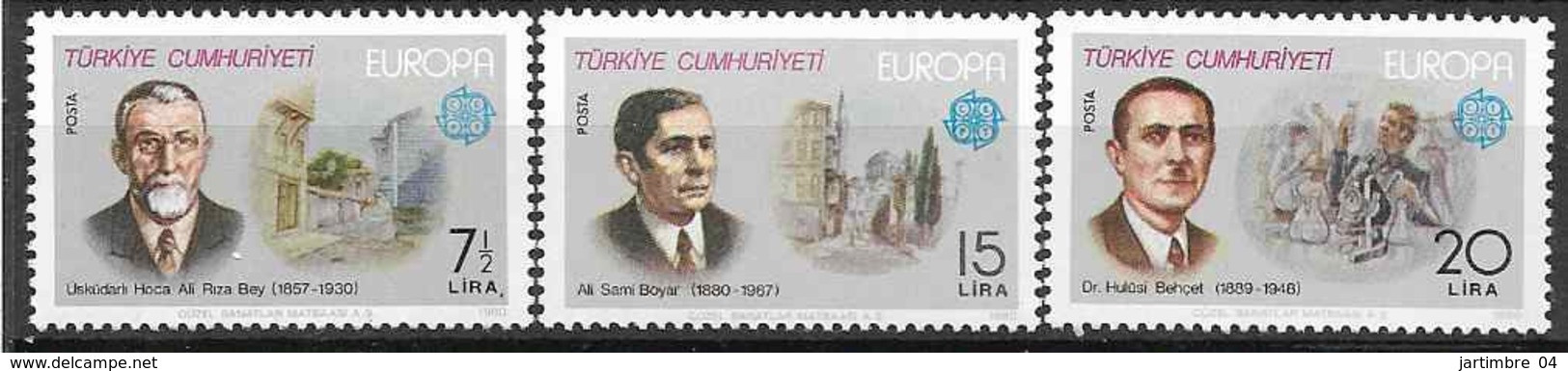 1980 TURQUIE 2279-81** Europa, Peintre, Dermatologue - Nuovi