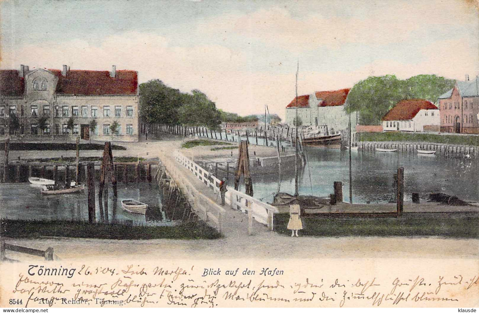 Tönning - Blick Auf Den Hafen Gel.1909 AKS - Nordfriesland