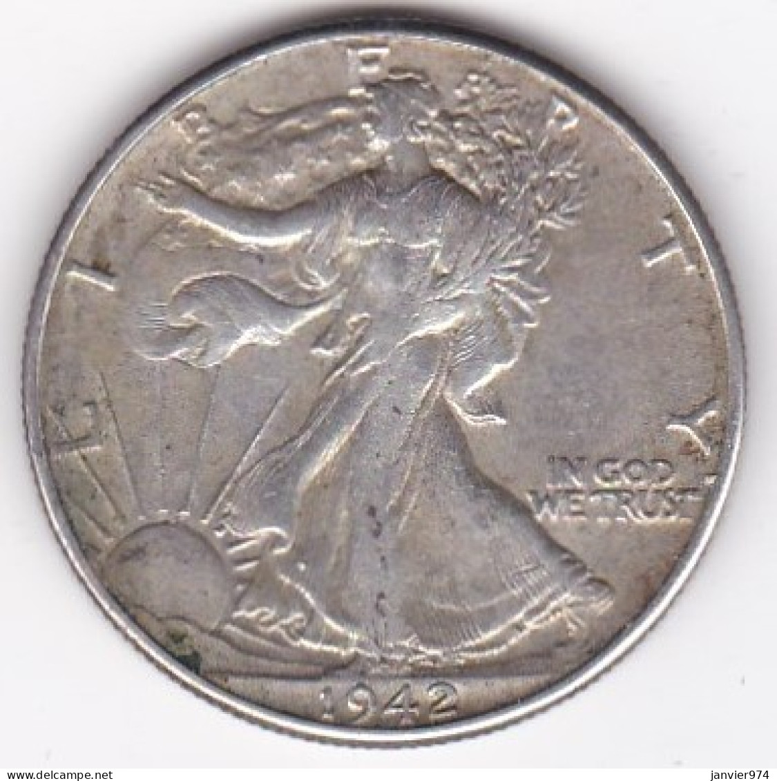 Etats-Unis. Half Dollar 1942 . Walking Liberty. En Argent, - 1916-1947: Liberty Walking (Libertà Che Cammina)