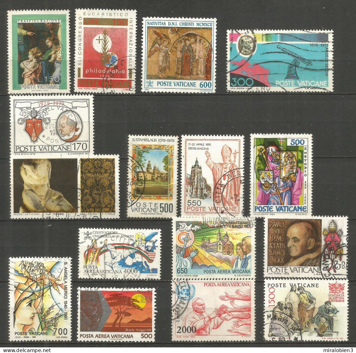 VATICANO CONJUNTO DE SELLOS USADOS VALORES ALTOS - Used Stamps