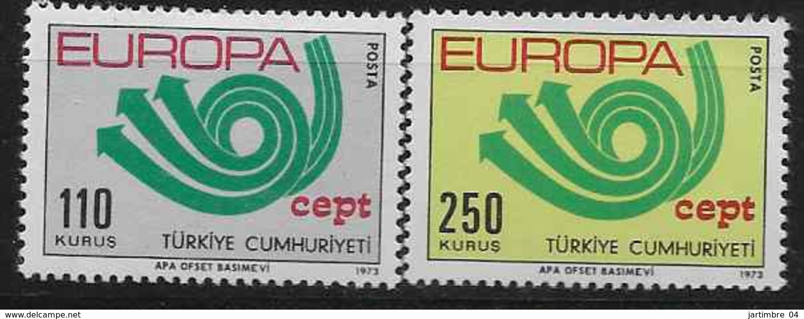 1972 TURQUIE 2050-51** Europa - Neufs