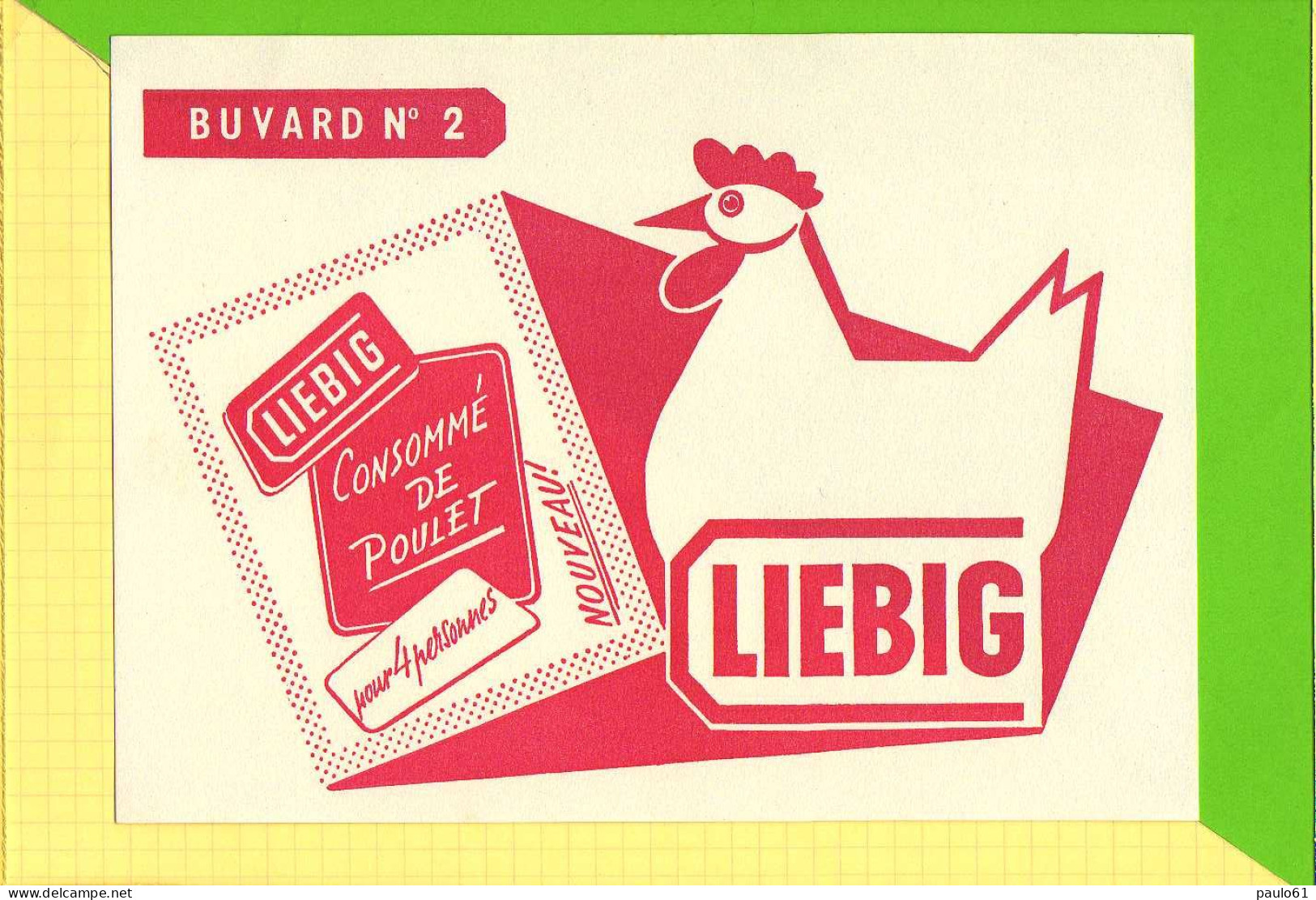 BUVARD  & Blotting Paper :Consommé De  Poulet LIBEIG N° 2 Rouge - Soups & Sauces