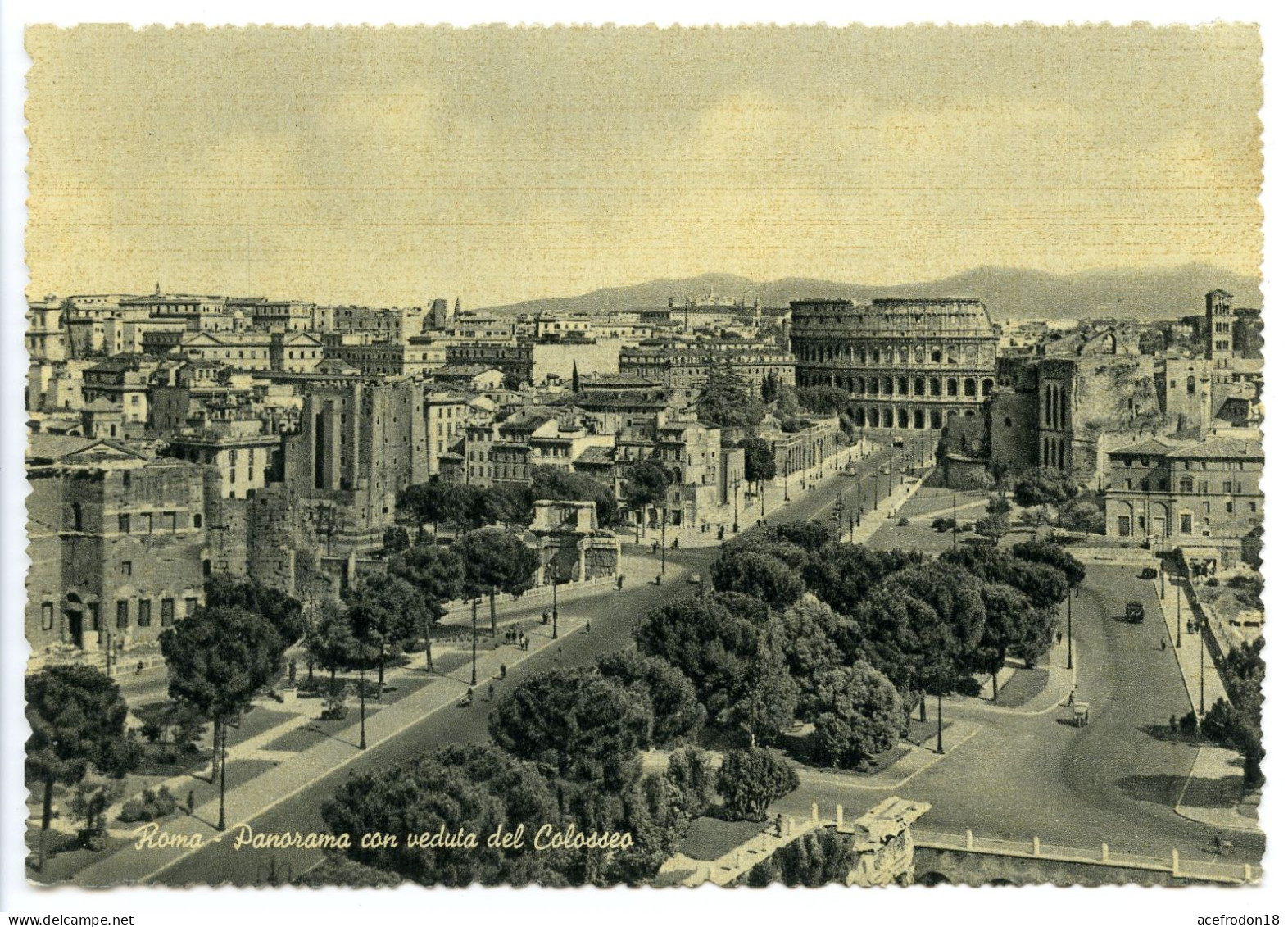 Italie - Roma - Panorama - Vista General - Mehransichten, Panoramakarten