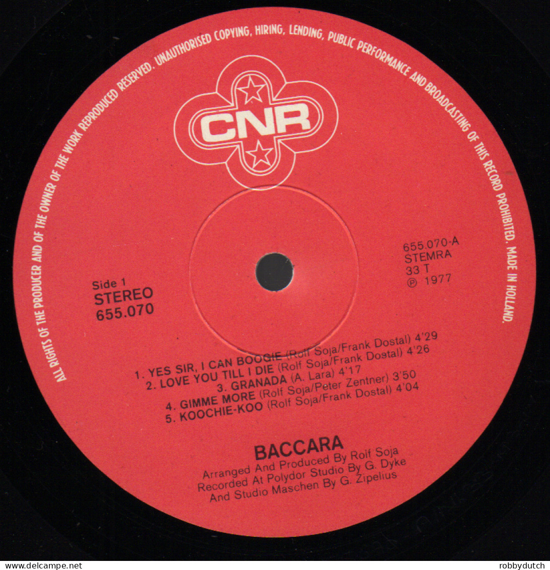* LP *  BACCARA - SAME (Holland 1977) - Disco & Pop