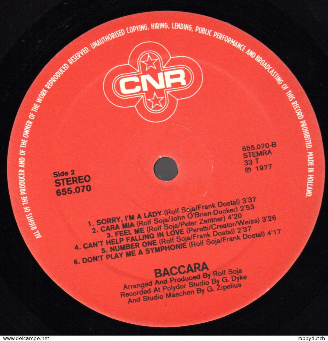 * LP *  BACCARA - SAME (Holland 1977) - Disco & Pop
