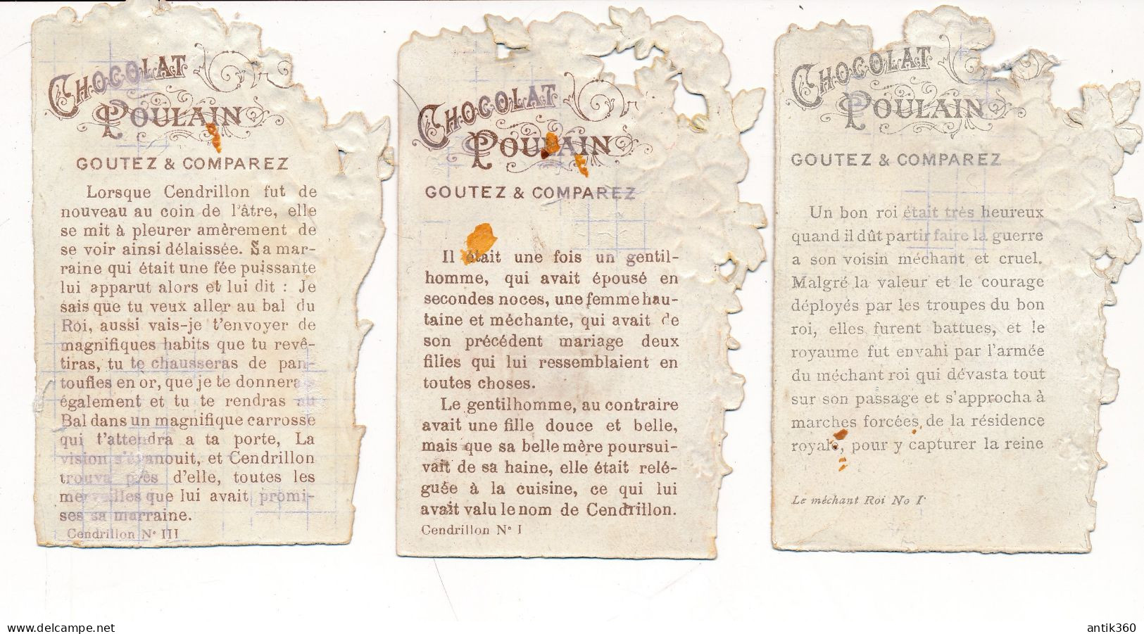 Lot De 11 Anciens Chromos Les CONTES CHOCOLAT POULAIN - Poulain