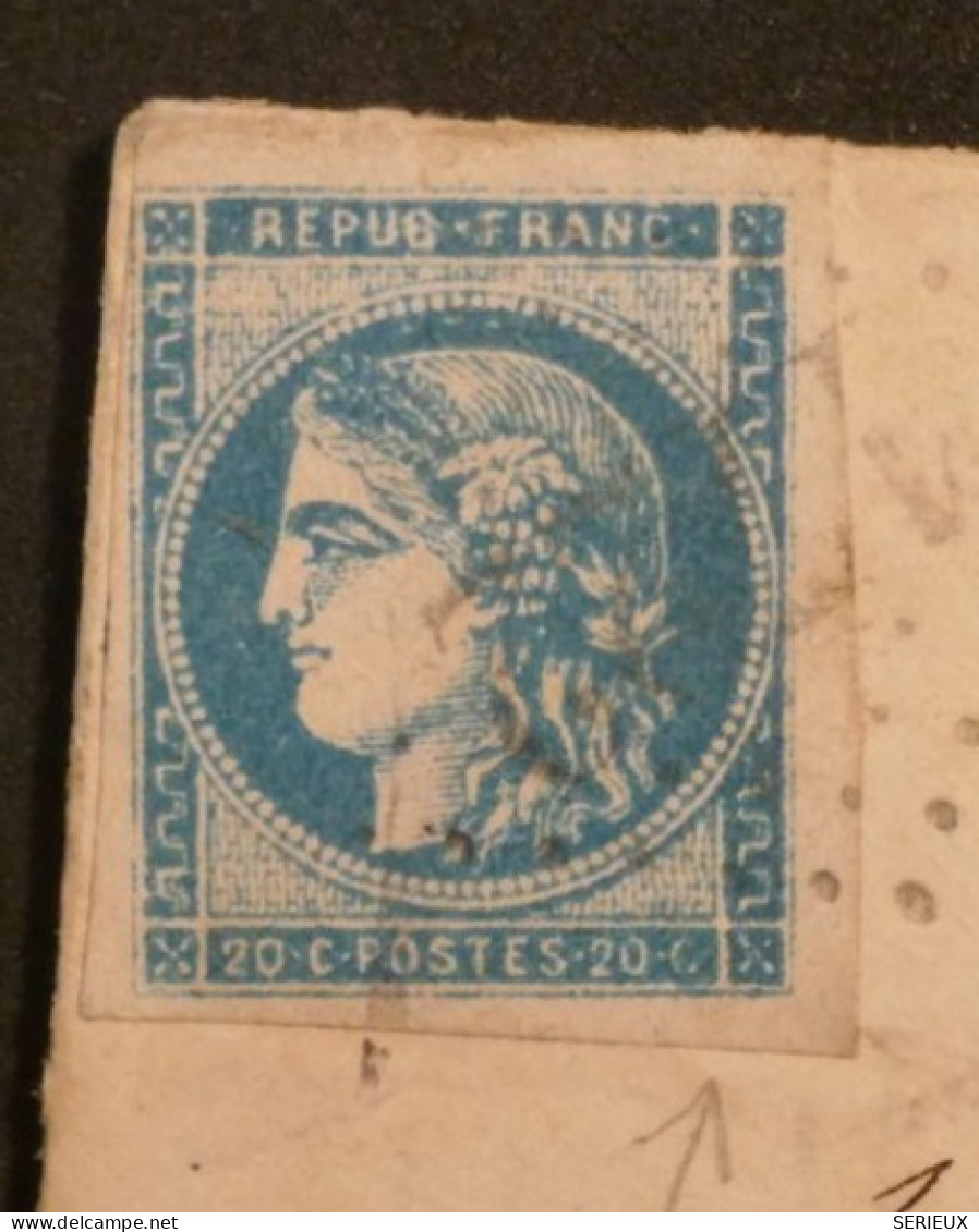 DH9 FRANCE BELLE   LETTRE RR  1871 GRIGNOLS AU CHATEAU BASELLER+ CERES BORDEAUX   TYPE II  +MARGES+ AFF. INTERESSANT++ - 1870 Ausgabe Bordeaux