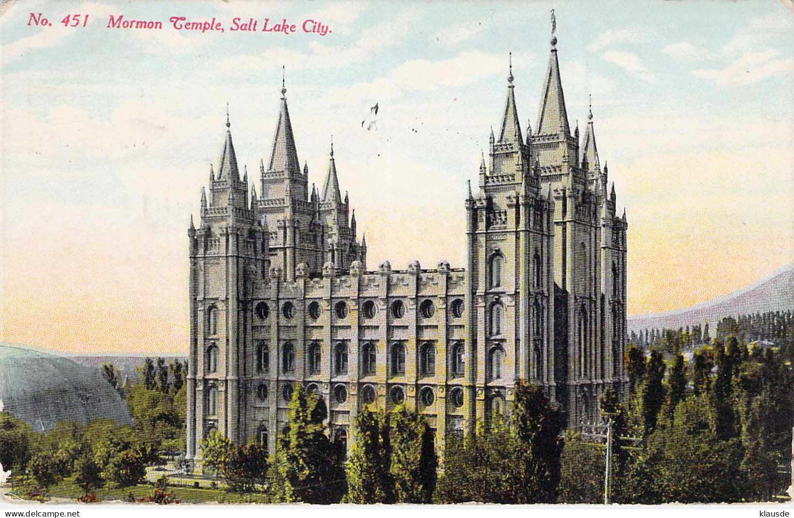 Mormon Temple,Salt Lake City Gel.1910 - Salt Lake City