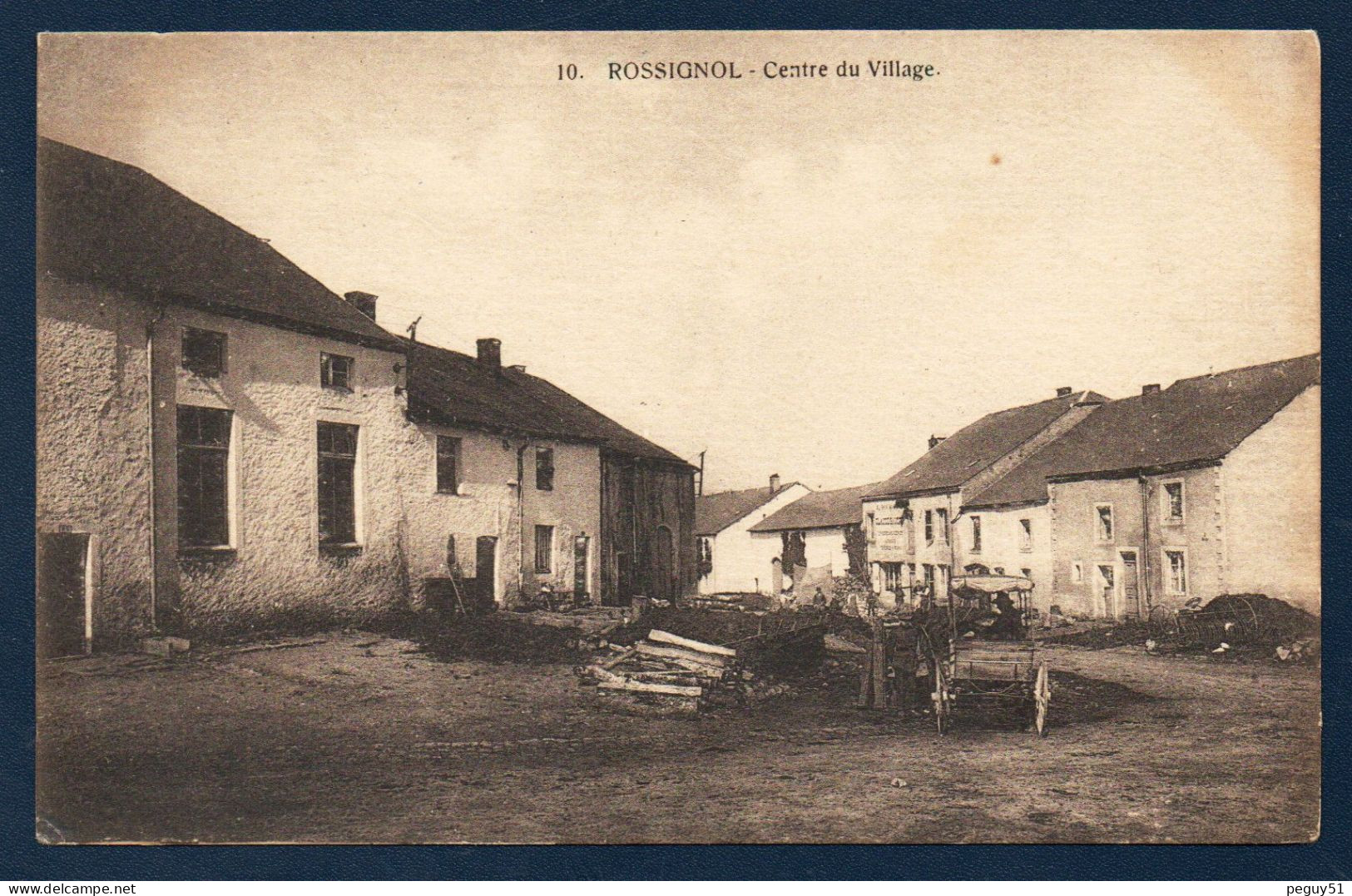 Rossignol ( Tintigny). Centre Du Village. Commerce Et Clients Au Bon Vin Claude... Chariot Et Gendarme. - Tintigny