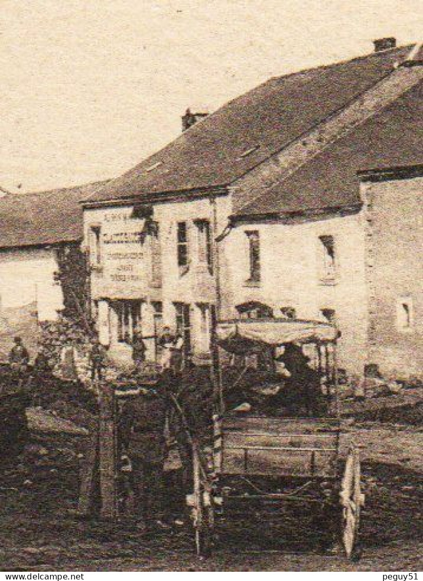 Rossignol ( Tintigny). Centre Du Village. Commerce Et Clients Au Bon Vin Claude... Chariot Et Gendarme. - Tintigny