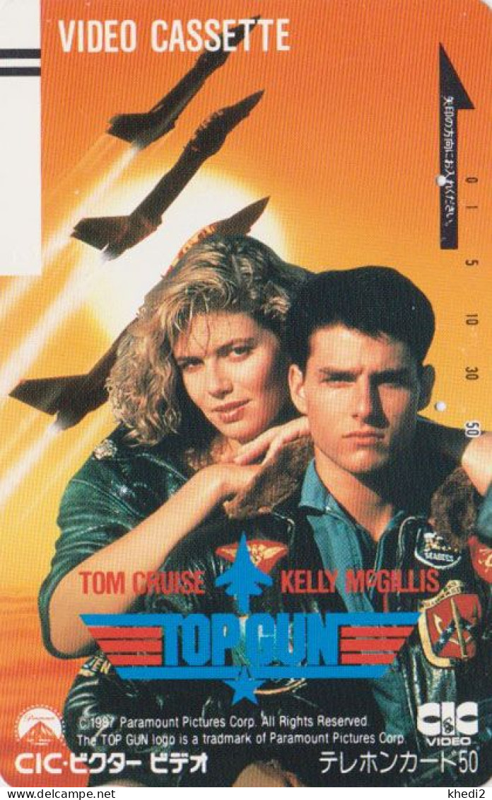 TC Ancienne JAPON / 110-22972 B - CINEMA FILM -  TOP GUN / TOM CRUISE - MOVIE JAPAN Free Front Bar Phonecard - T 19924 - Cine