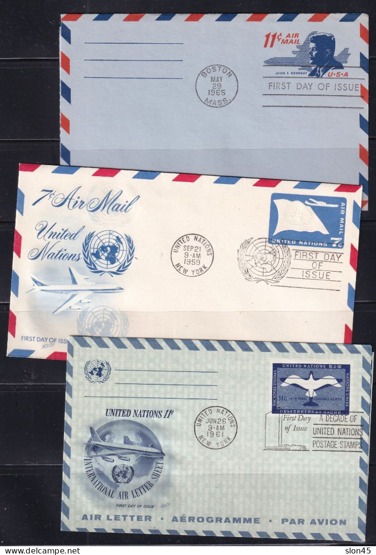 USA 1947 And Up 9 Postal Stationary Covers/Air Letter Aerogramme 15866 - Other & Unclassified