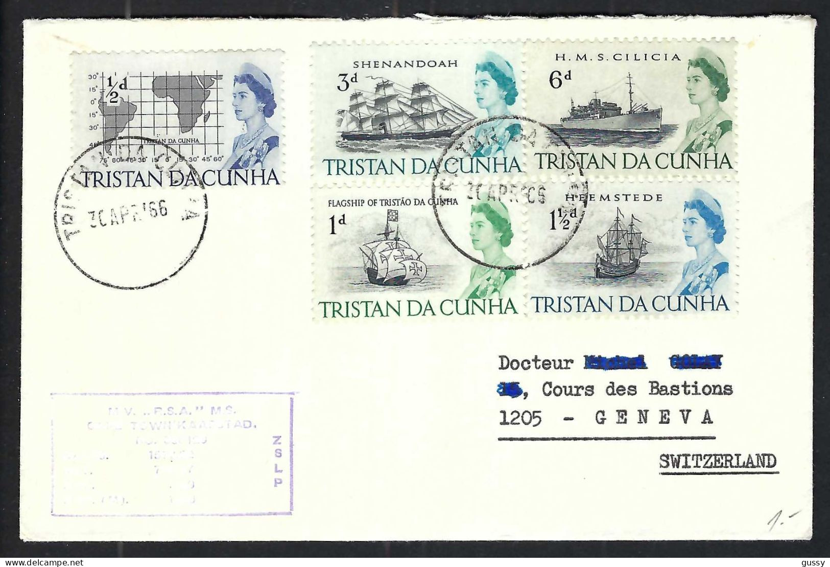 TRISTAN DA CUNHA Ca.1966: LSC Pour GENèVE (GE, Suisse) - Tristan Da Cunha