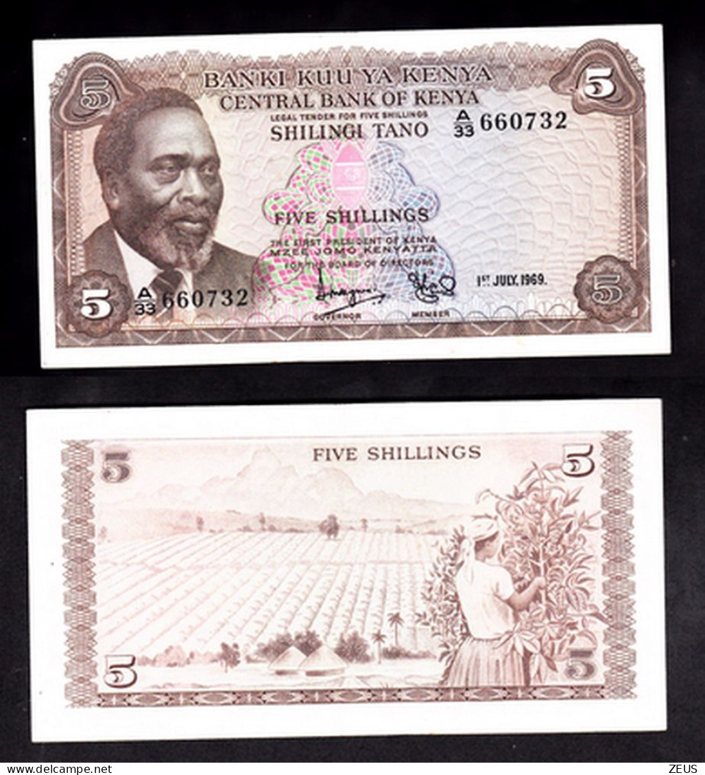 KENIA 5 SHILLING 1969 PIK 6A SPL - Kenya