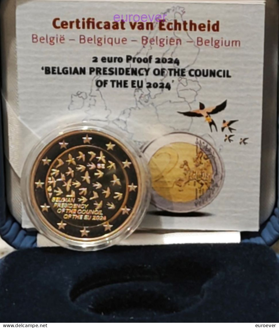 2 Euro Gedenkmünze 2024 Nr. 1 - Belgien / Belgium - Vorsitz EU PP Proof - Belgique