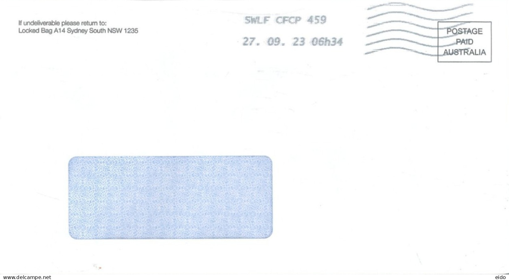 AUSTRALIA. - 2023 - POSTAGE PAID COVER TO DUBAI. - Storia Postale