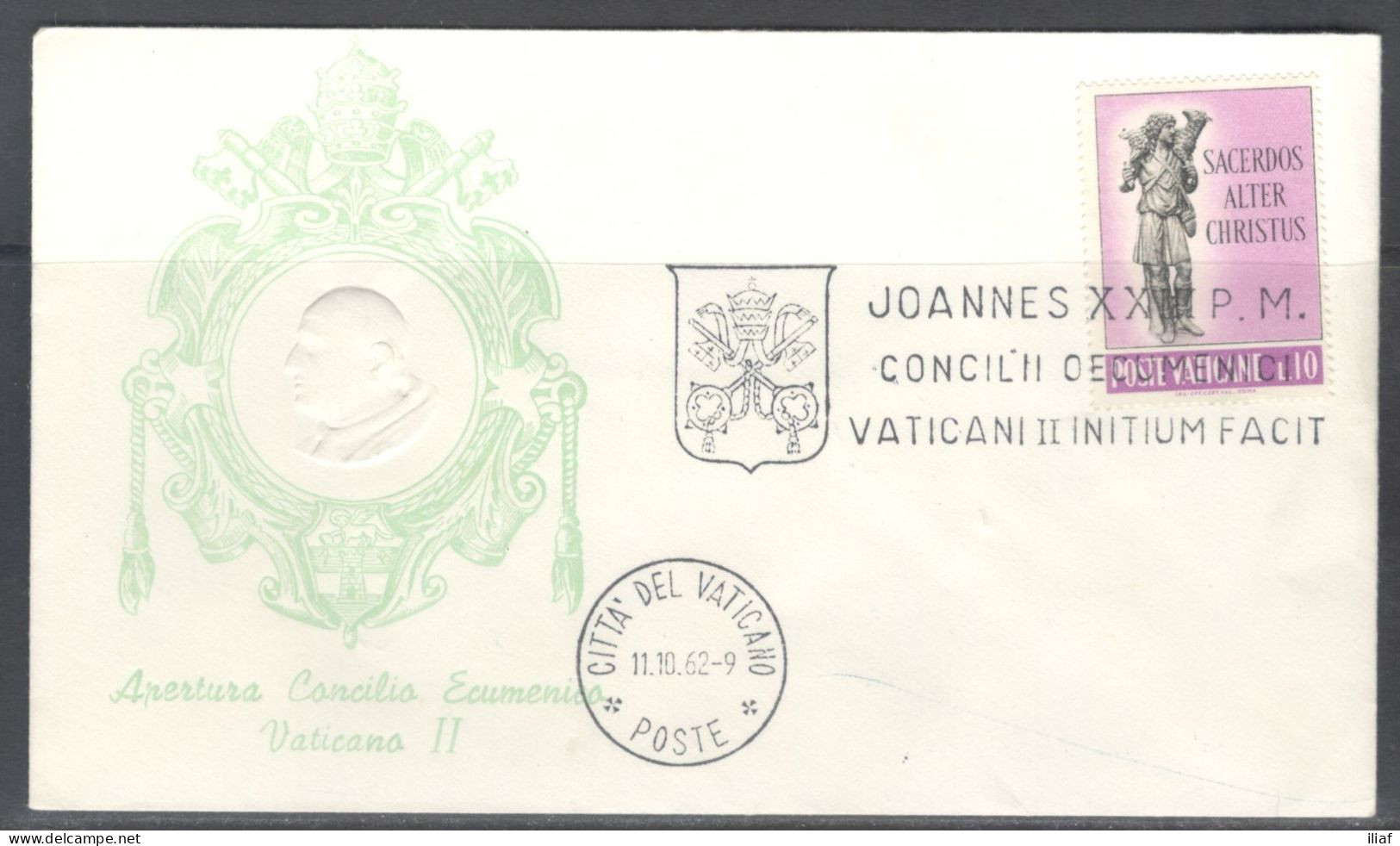 Vatican City.   Councils Opening Of Vatican II.  Pictorial Cancellation On Special Cover. - Covers & Documents