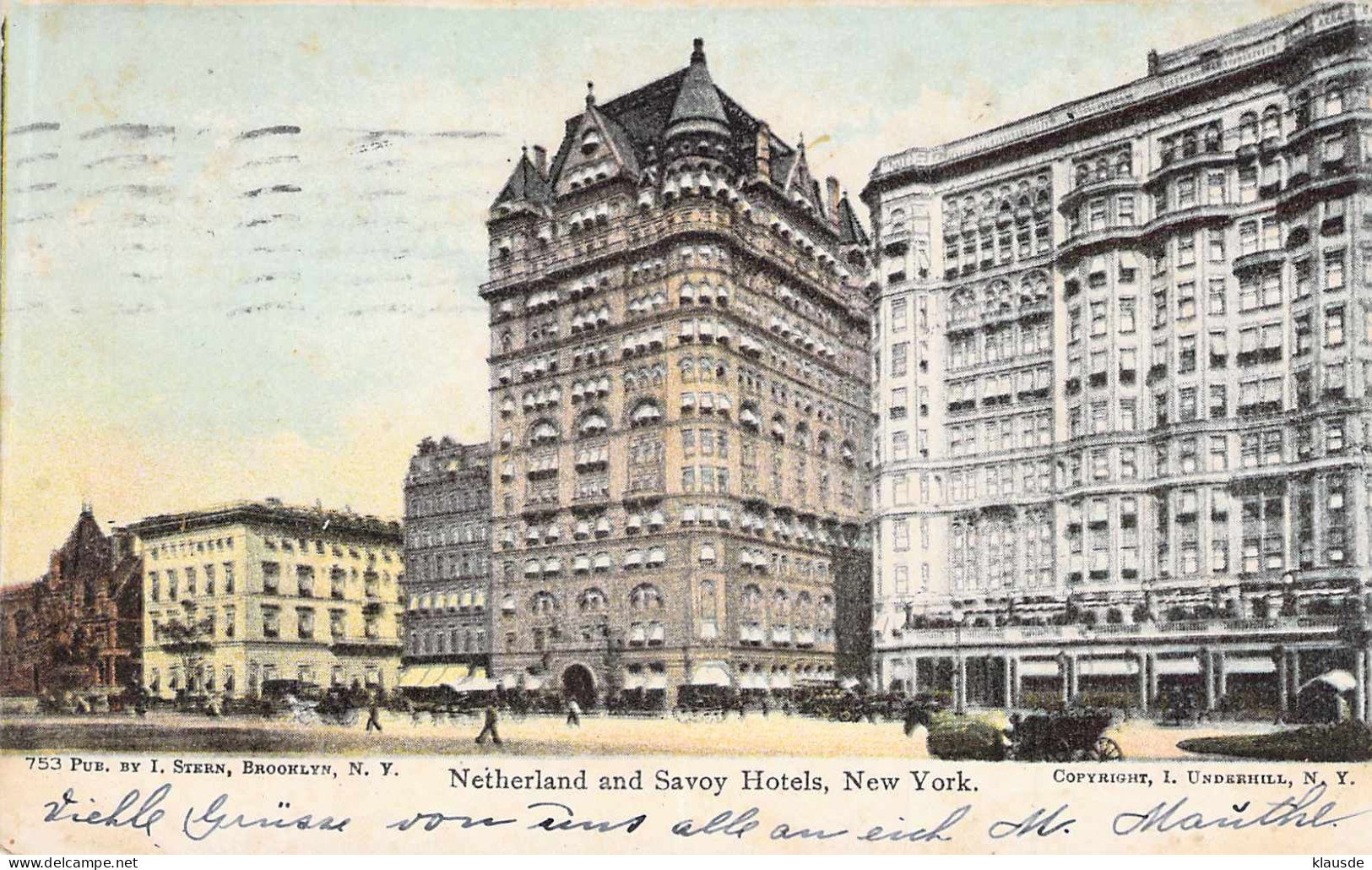 Netherland And Savoy Hotels,New York Gel.1907 AKS - Brooklyn