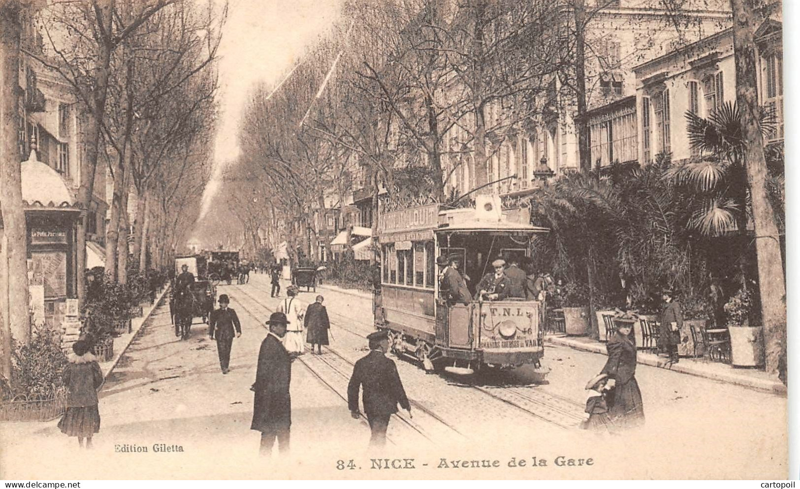 06 - NICE - Avenue De La Gare Animée - Tramway - Treinverkeer - Station