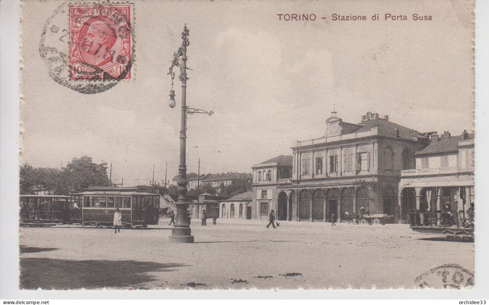 CPA Torino - Stazione Di Porta Susa (animation Avec Tram) - Transports