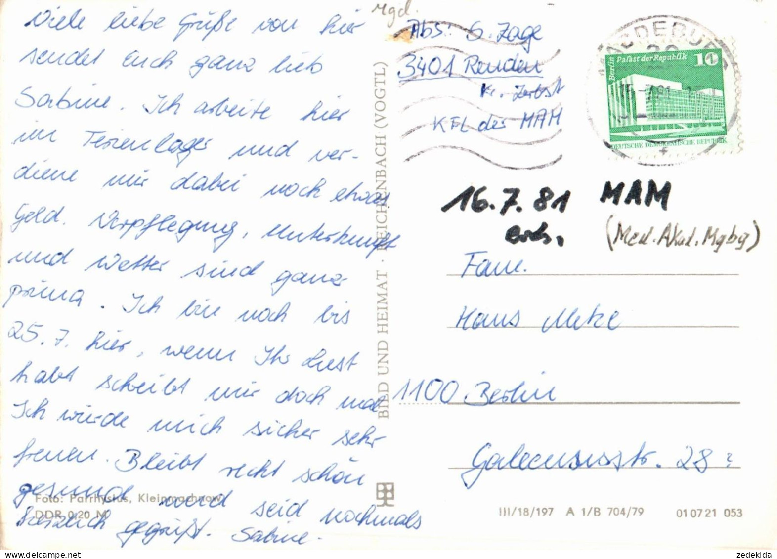 C5513 - TOP Reuden Kr. Zerbst - Verlag Bild Und Heimat Reichenbach - Zerbst