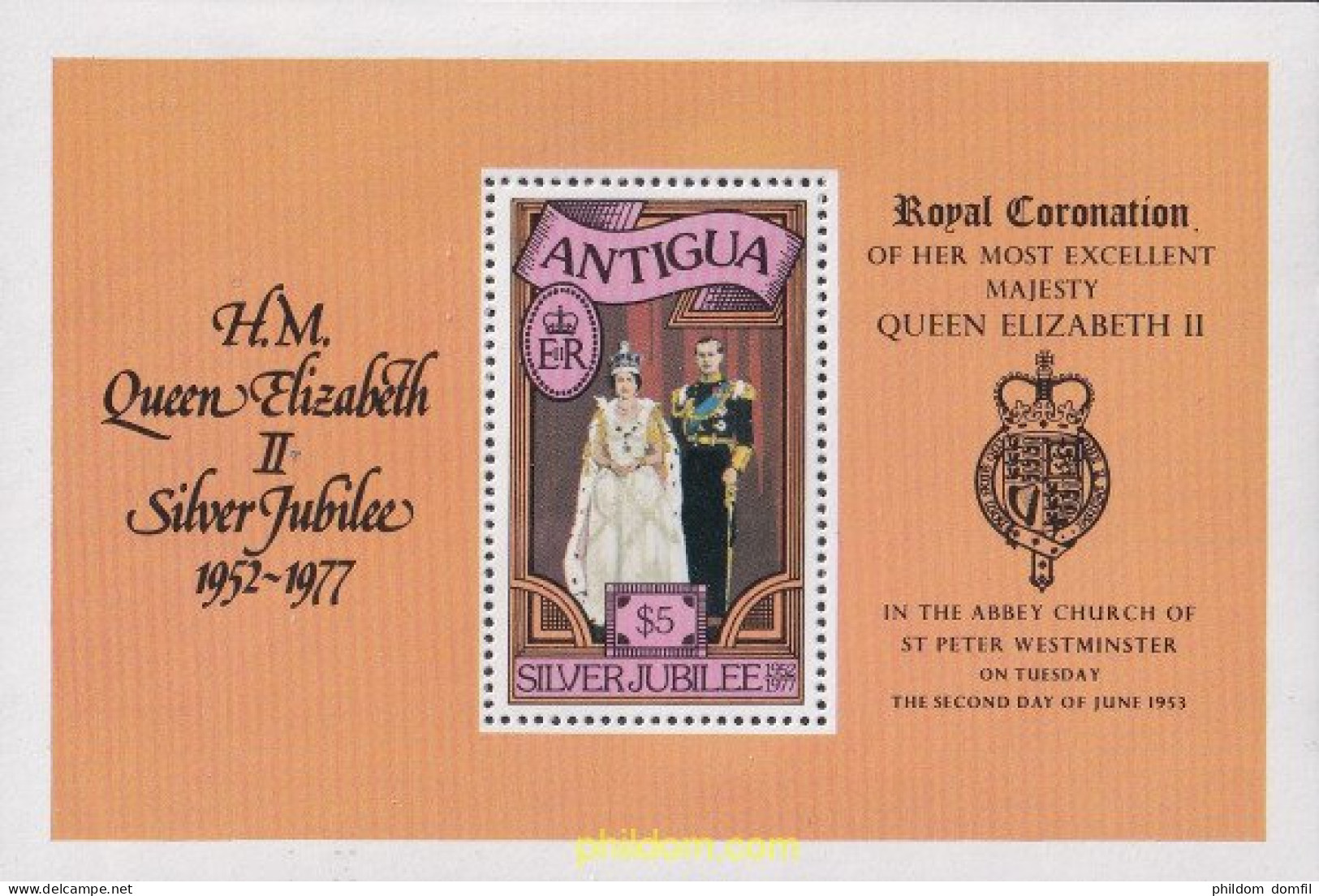 721755 MNH ANTIGUA 1977 25 ANIVERSARIO DE LA CORONACION DE ISABEL II - Sonstige & Ohne Zuordnung