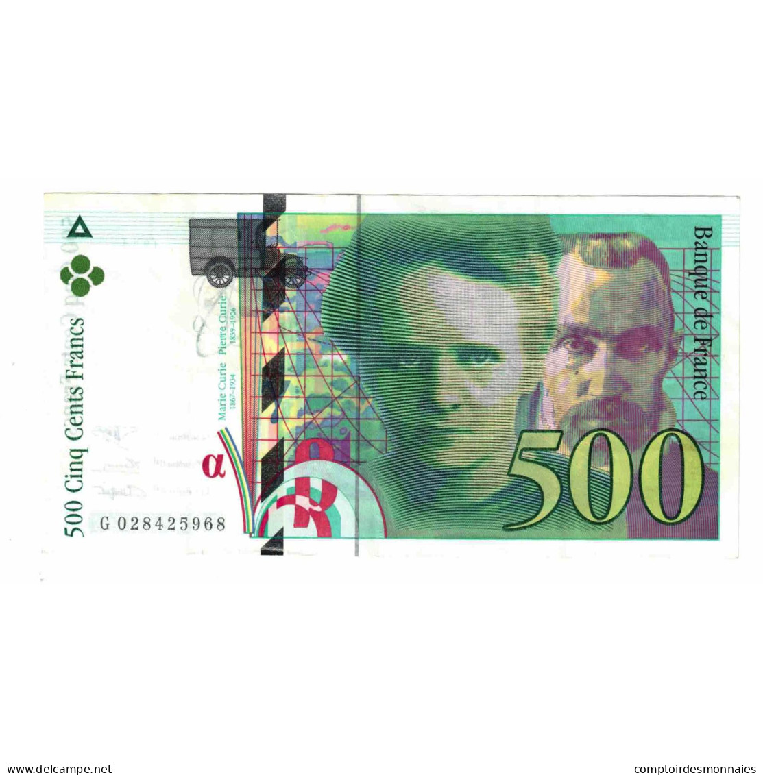 France, 500 Francs, Pierre Et Marie Curie, 1994, G.028, TTB+, Fayette:76.1 - 500 F 1994-2000 ''Pierre Et Marie Curie''