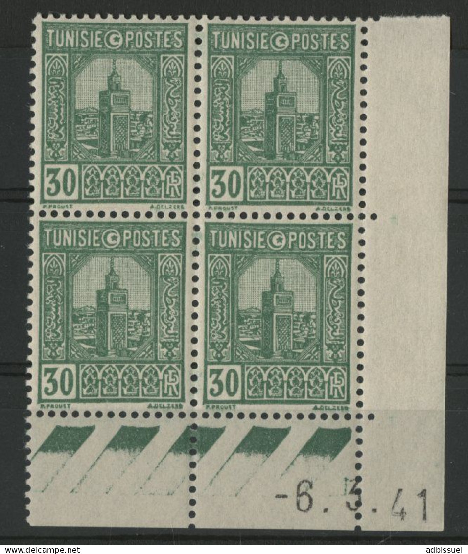 TUNISIE N° 130 Avec Coin Daté Du 6/3/41 Neuf ** (MNH) TB - Nuovi