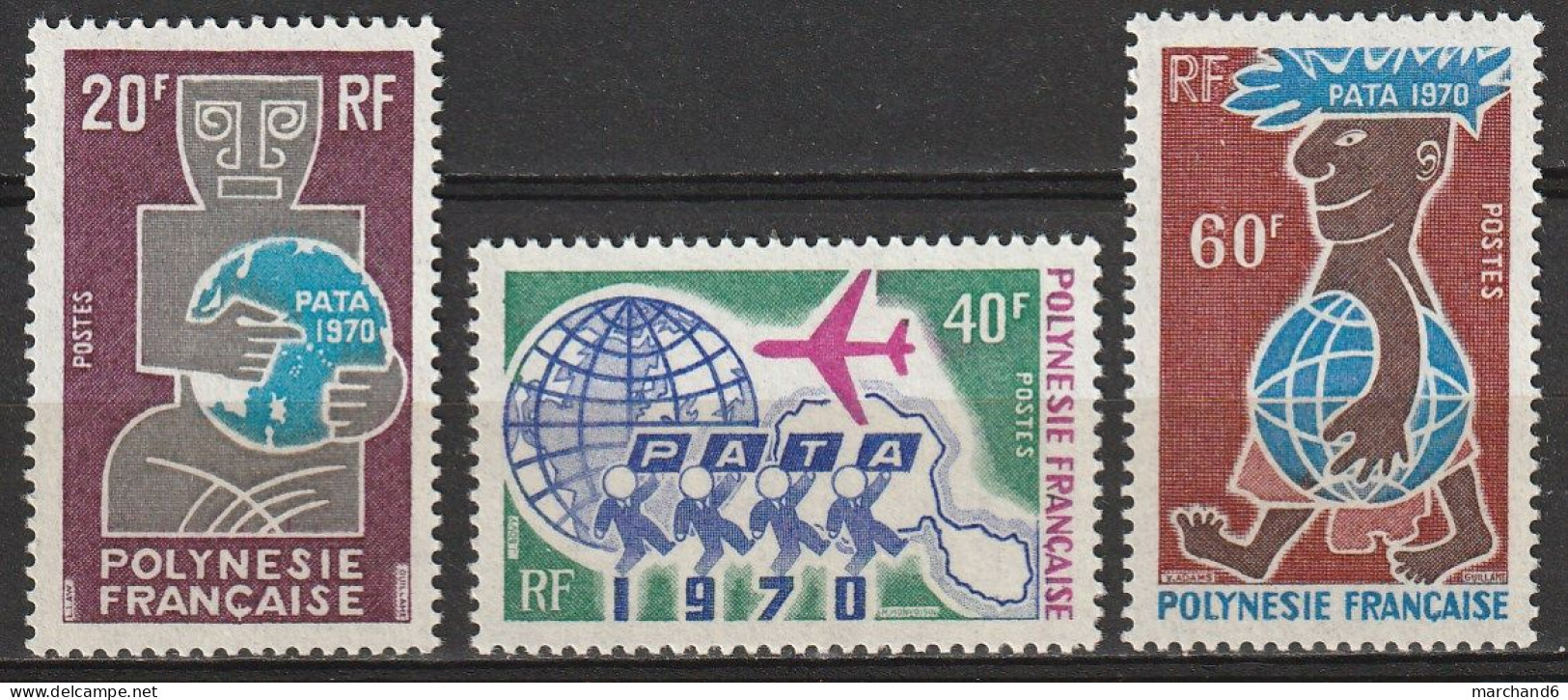 Polynésie P.A.T.A  N°77/79 **neuf - Unused Stamps