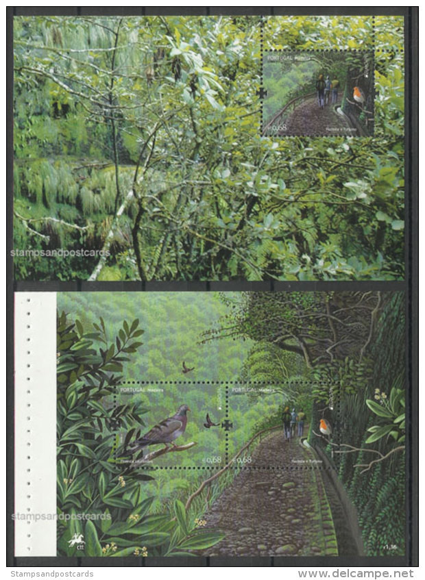 Portugal Madère 2 Blocs Europa CEPT 2011 Fôret Du Carnet 7.000 Emis ** Madeira Europa Forest 2 S/s Only 7.000 Printed ** - 2011