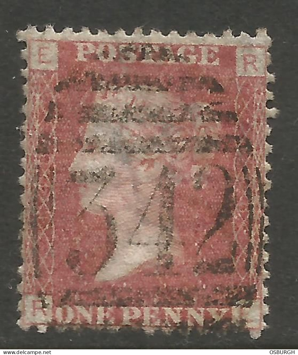 GREAT BRITAIN. QV. PENNY RED. PLATE 148. ER. USED 342 – HASTINGS. - Used Stamps