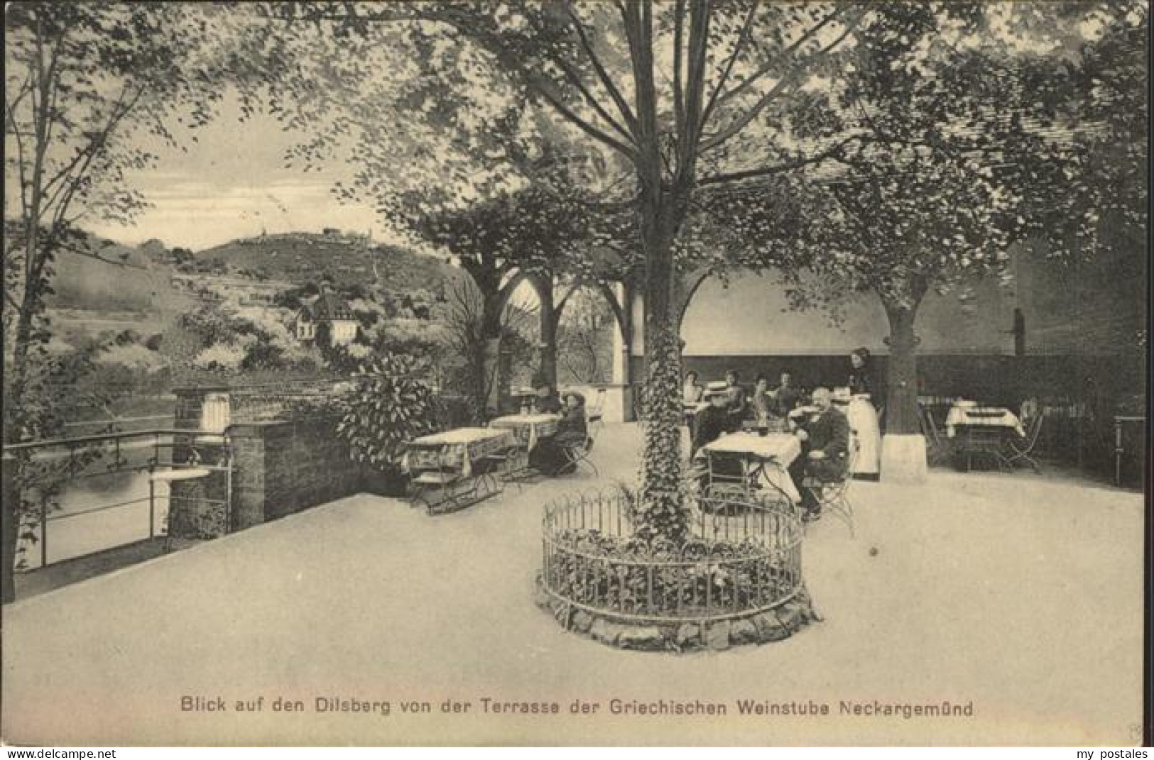 41335132 Neckargemuend Blick Auf Dilsberg Von Terrasse Griechische Weinstube Nec - Neckargemünd