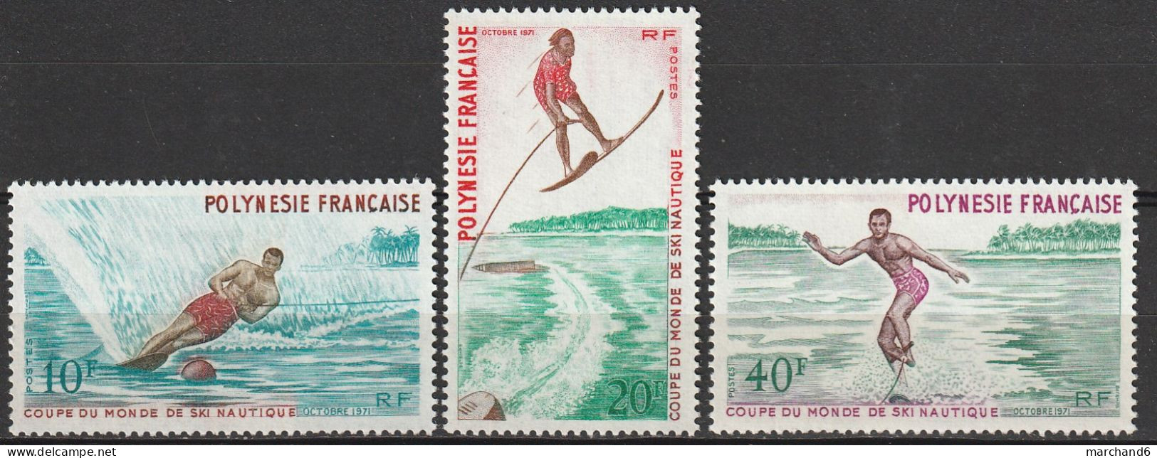 Polynésie Coupe Du Monde De Ski Nautique N°86/88 **neuf - Unused Stamps