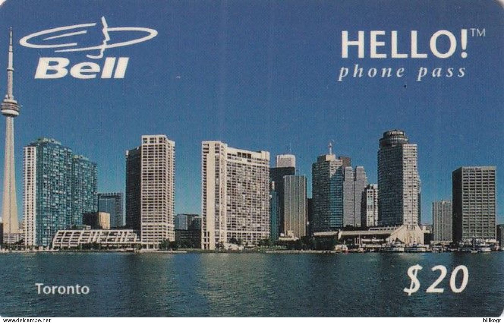 CANADA - Toronto, Bell Magnetic Prepaid Card $20, 10/97, Sample - Kanada