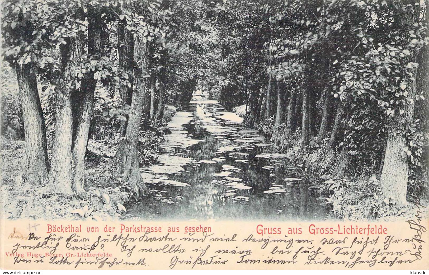 Gruss Aus Gross-Lichterfelde - Bäckethal Von D.Parkstrasse Gesehen Gel.1900 AKS - Lichterfelde