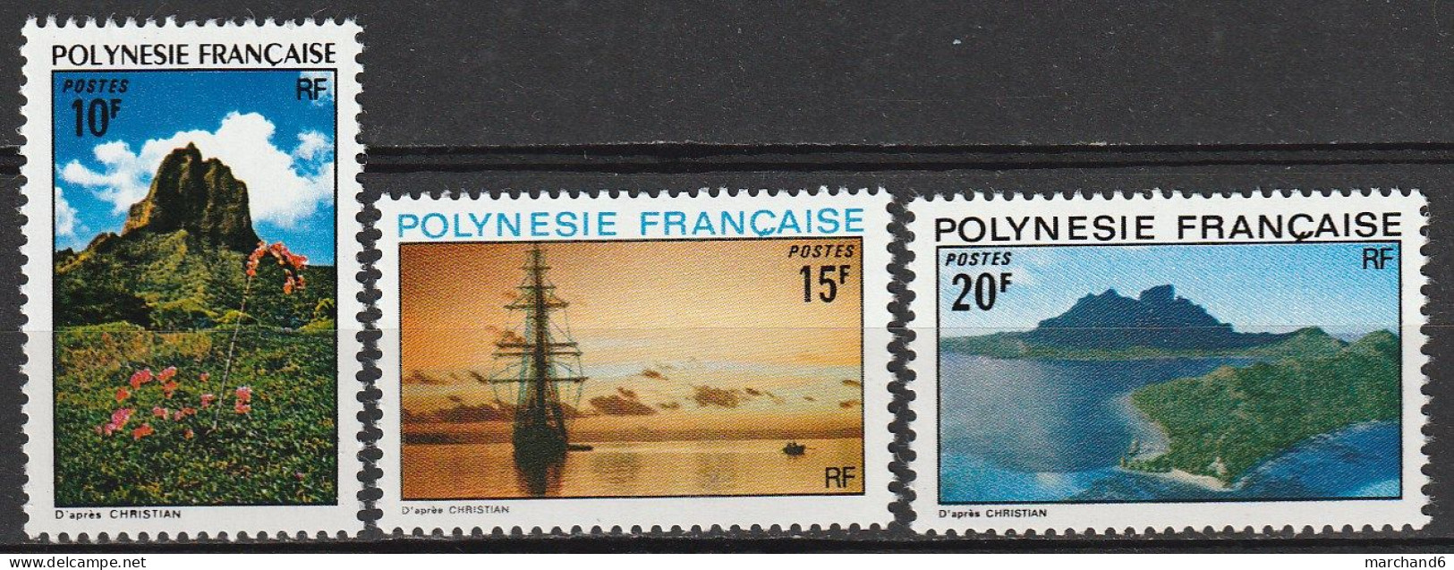 Polynésie Paysages N°100/102 **neuf - Unused Stamps