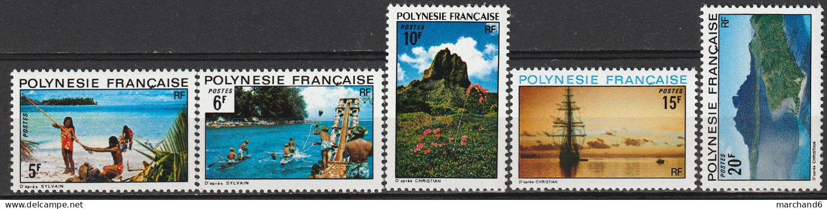 Polynésie Paysages N°98/102 **neuf - Unused Stamps