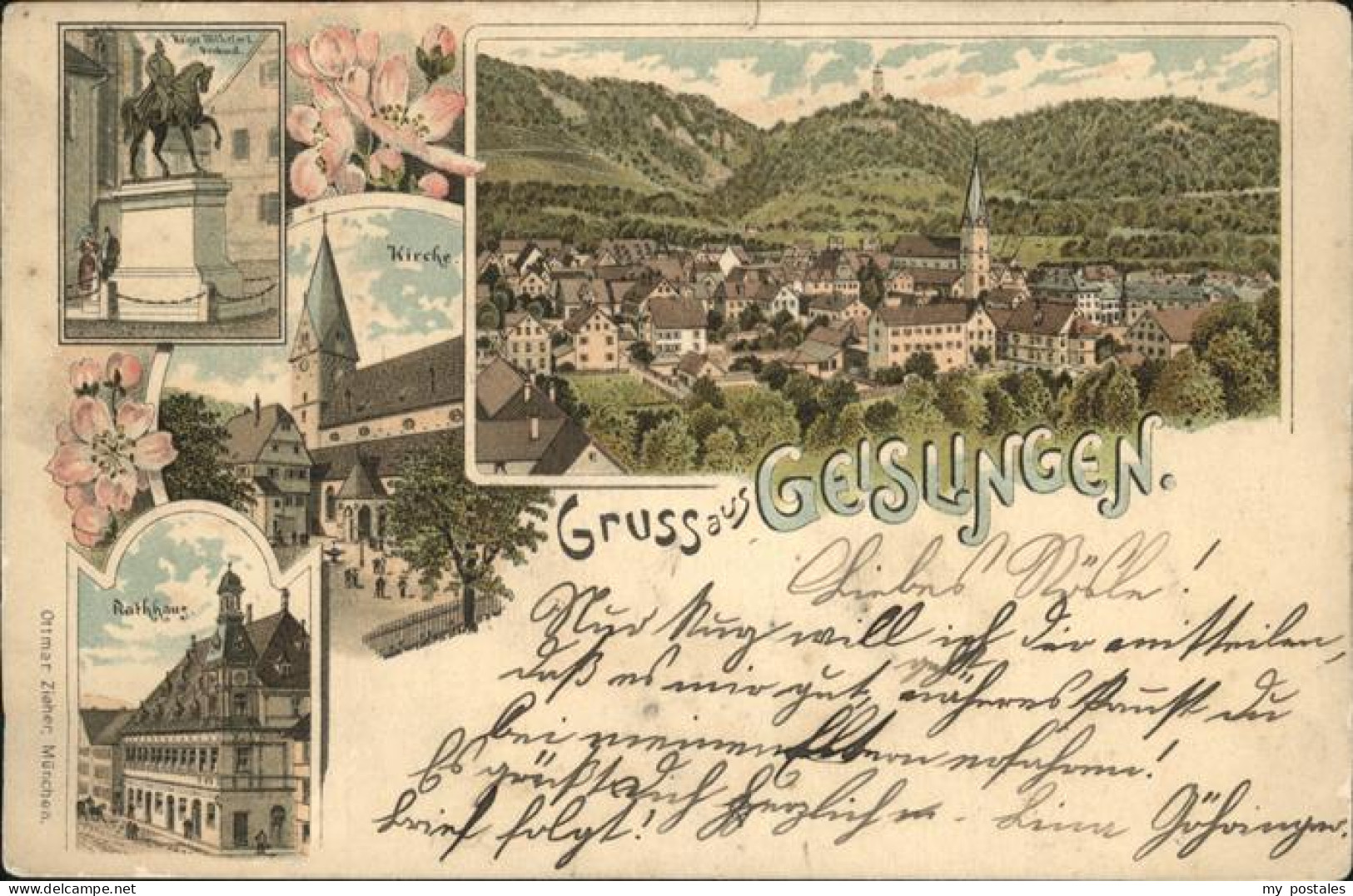 41334381 Geislingen Steige Kirche Rathaus Kaiser Wilhelm I. Denkmal Geislingen S - Geislingen