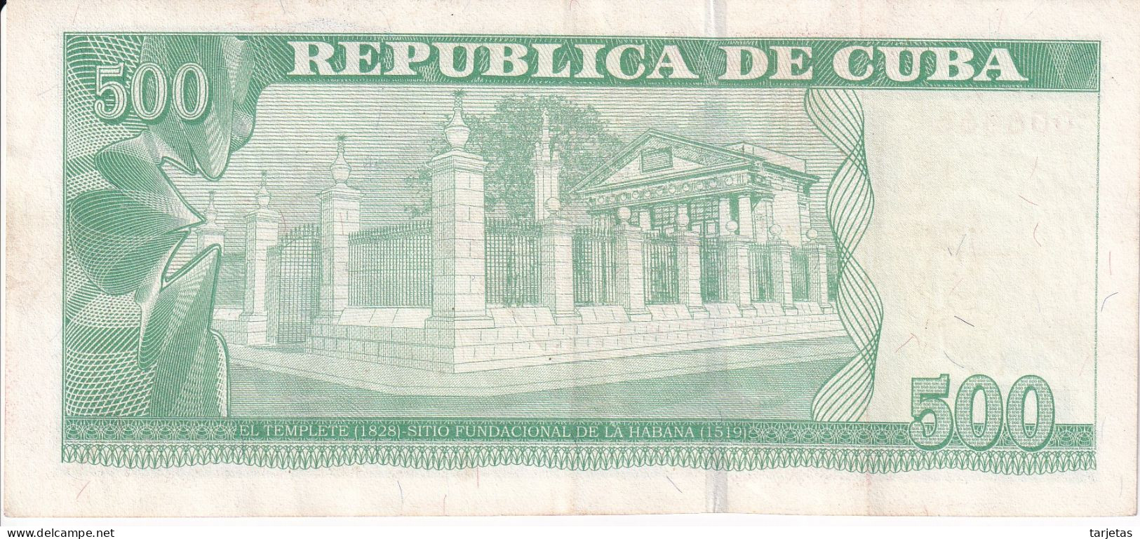BILLETE DE CUBA DE 500 PESOS DEL AÑO 2019 (BANK NOTE) CONMEMORATIVO CIUDAD DE LA HABANA - Kuba
