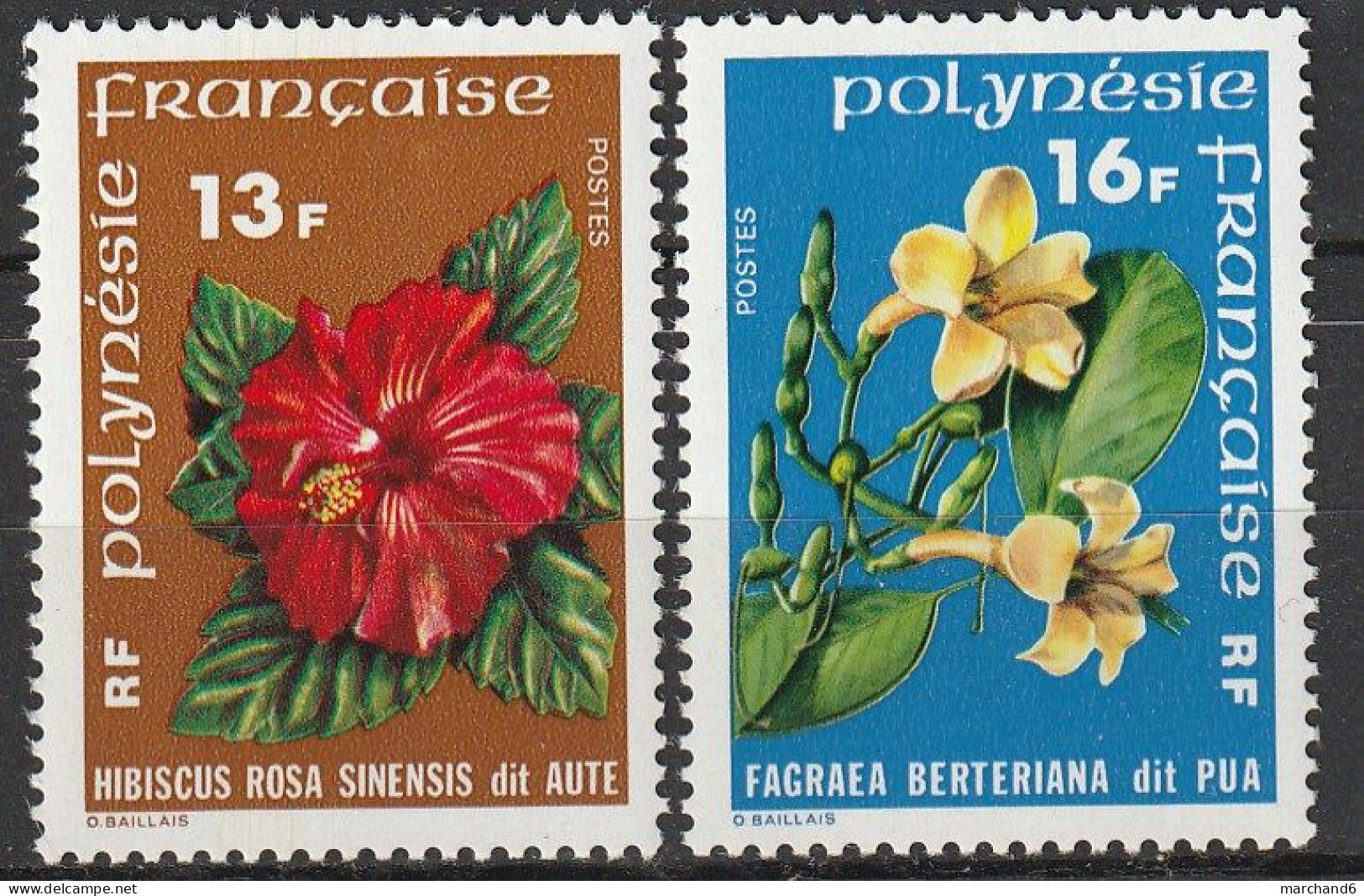 Polynésie Fleurs De Polynésie N°119/120 **neuf - Unused Stamps