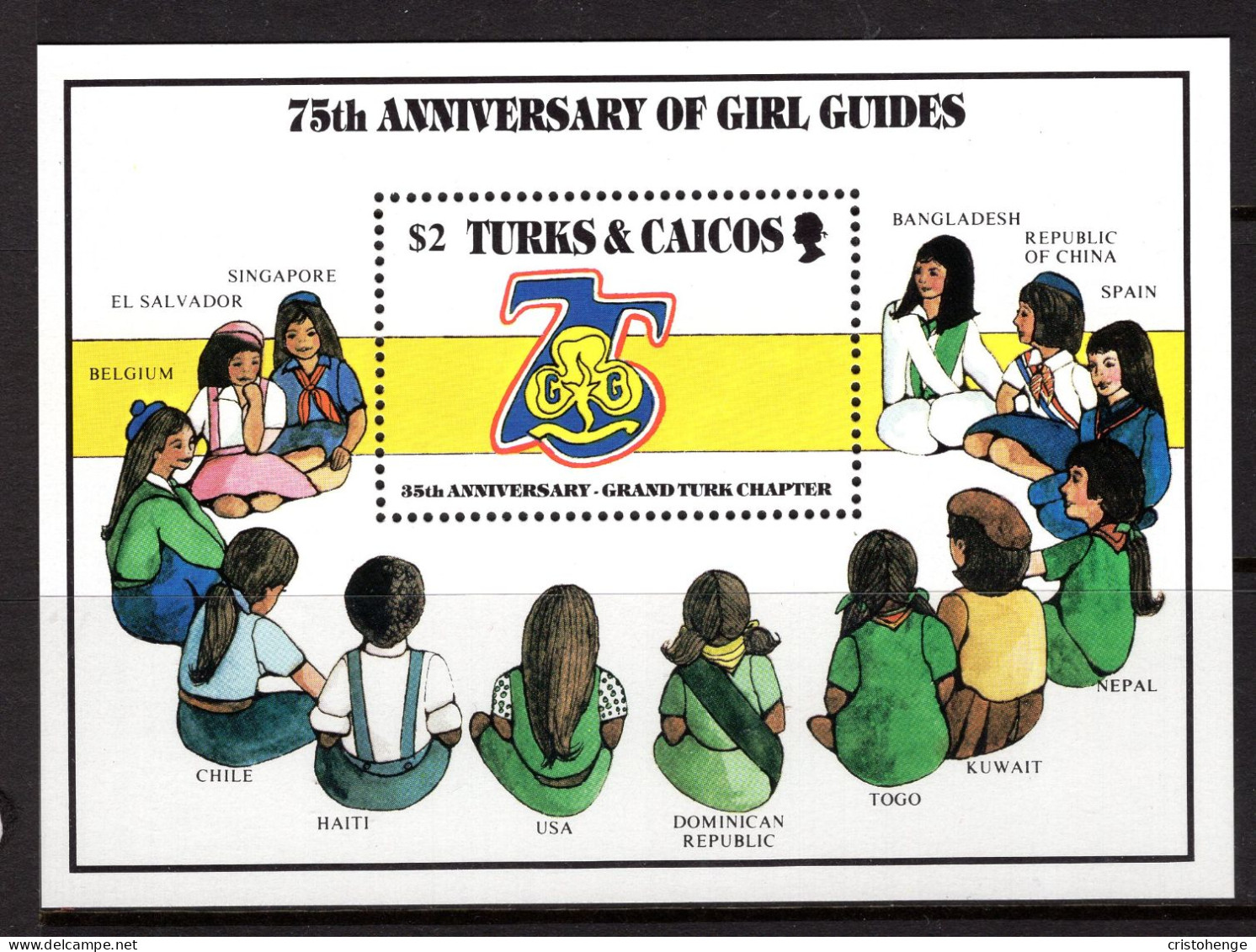 Turks & Caicos Islands 1985 75th Anniversary Of Girl Guide Movement MS MNH (SG MS887) - Turks And Caicos