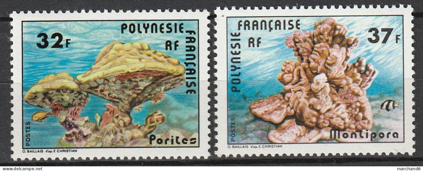 Polynésie Coraux N°130/131 **neuf - Unused Stamps