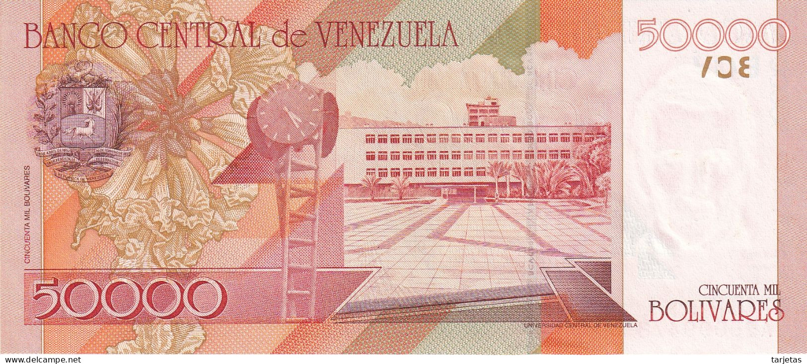 BILLETE DE VENEZUELA DE 50000 BOLIVARES DEL AÑO 1998 SIN CIRCULAR (UNC) (BANKNOTE) - Venezuela