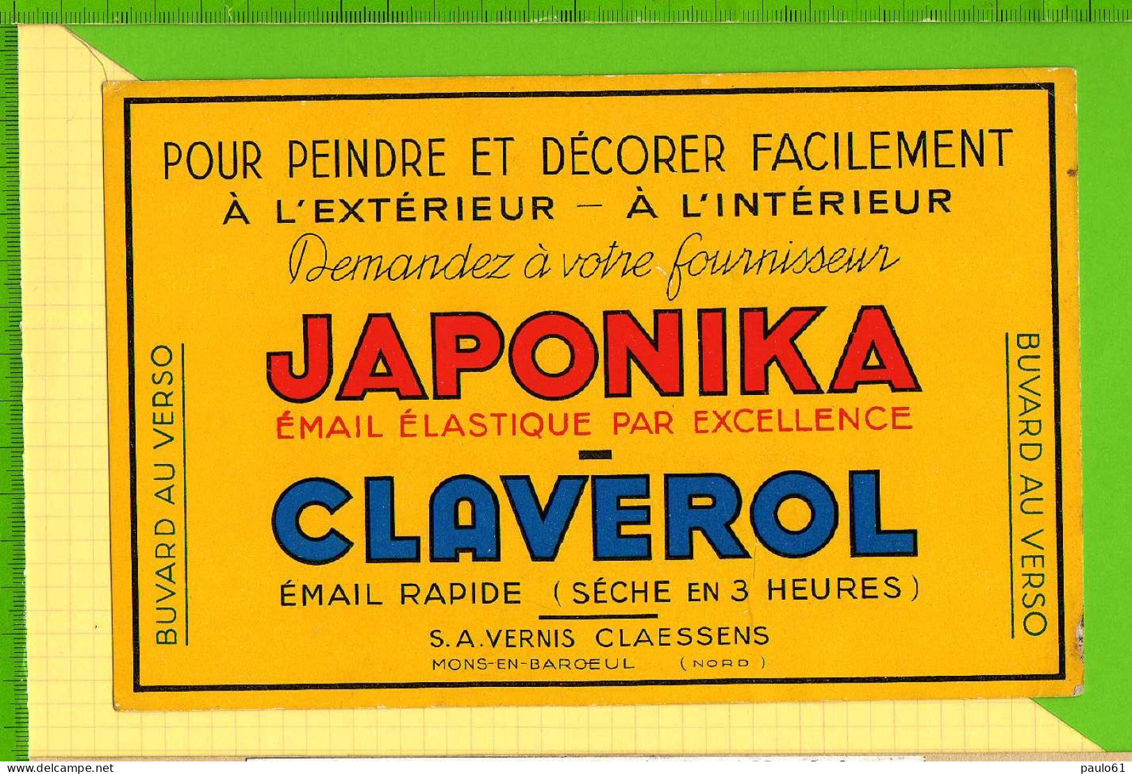 Buvard & Blotter Paper : Pour Peindre JAPONIKA CLAVEROL  Mons En Baroeul - Verf & Lak