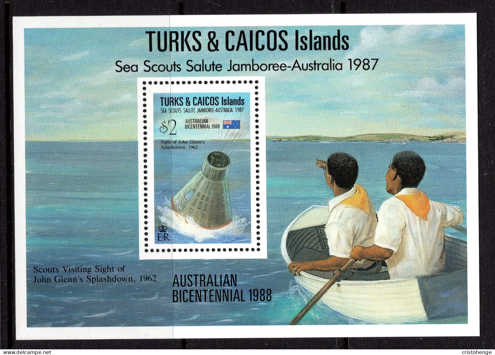 Turks & Caicos Islands 1988 World Scout Jamboree, Australia MS MNH (SG MS921) - Turks And Caicos