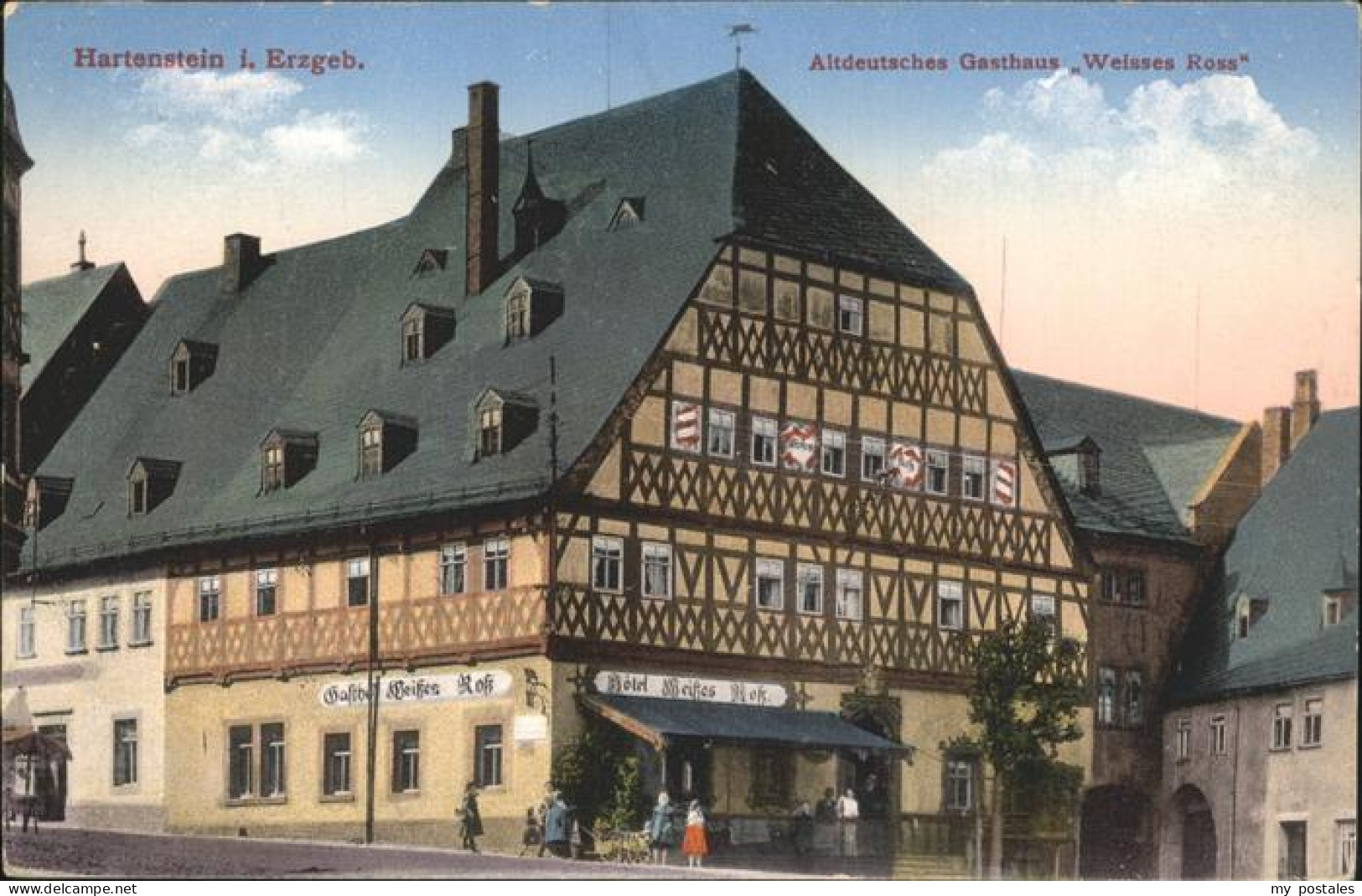 41333756 Hartenstein Altdeutsches Gasthaus Weisses Ross Feldpost Hartenstein - Hartenstein