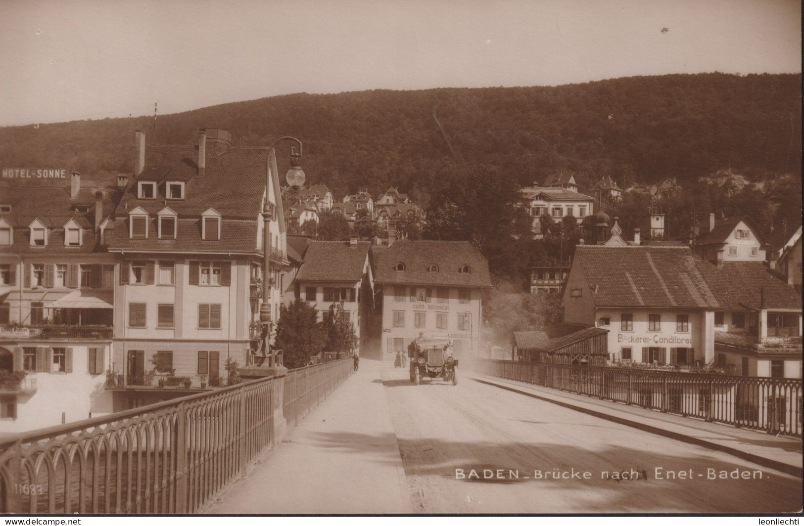 Ennetbaden Nach Baden Mit Brücke Mit Café Brunner - Ennetbaden