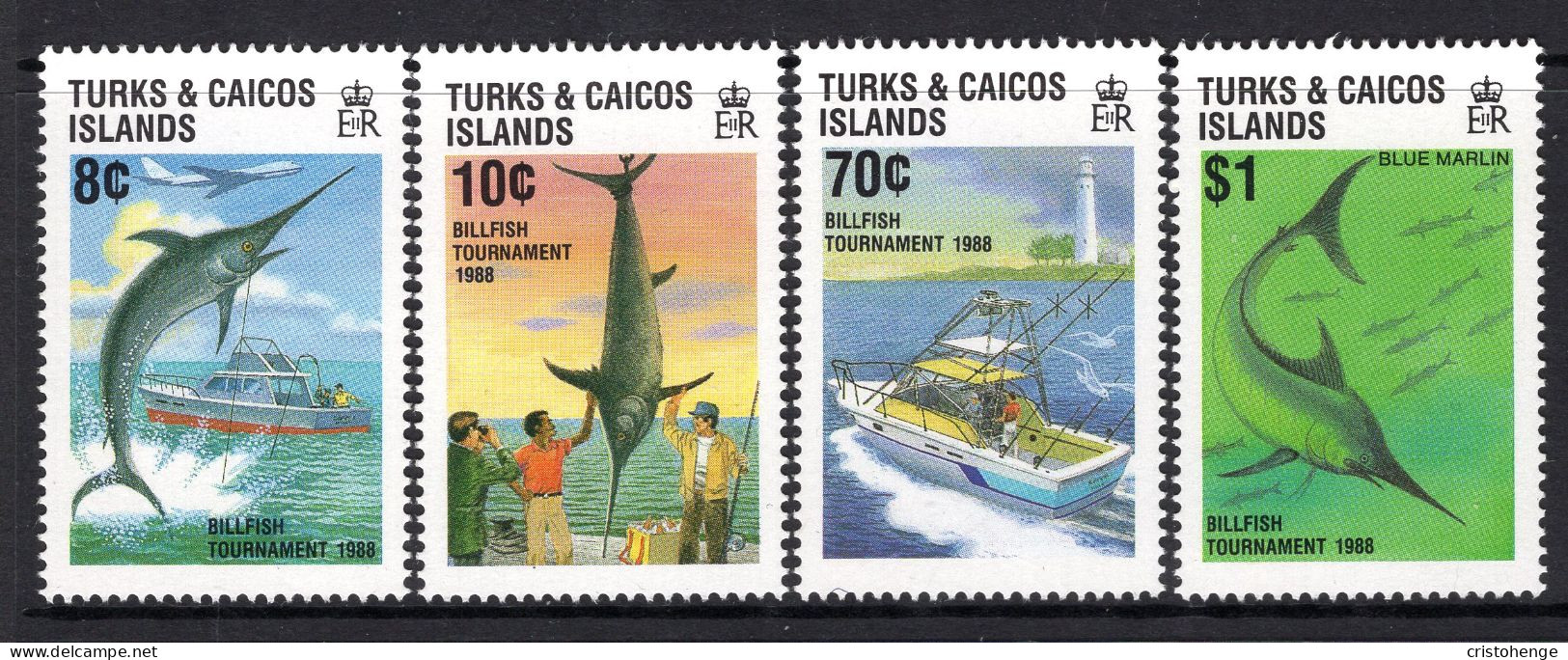 Turks & Caicos Islands 1988 Billfish Tournament Set MNH (SG 930-933) - Turks And Caicos