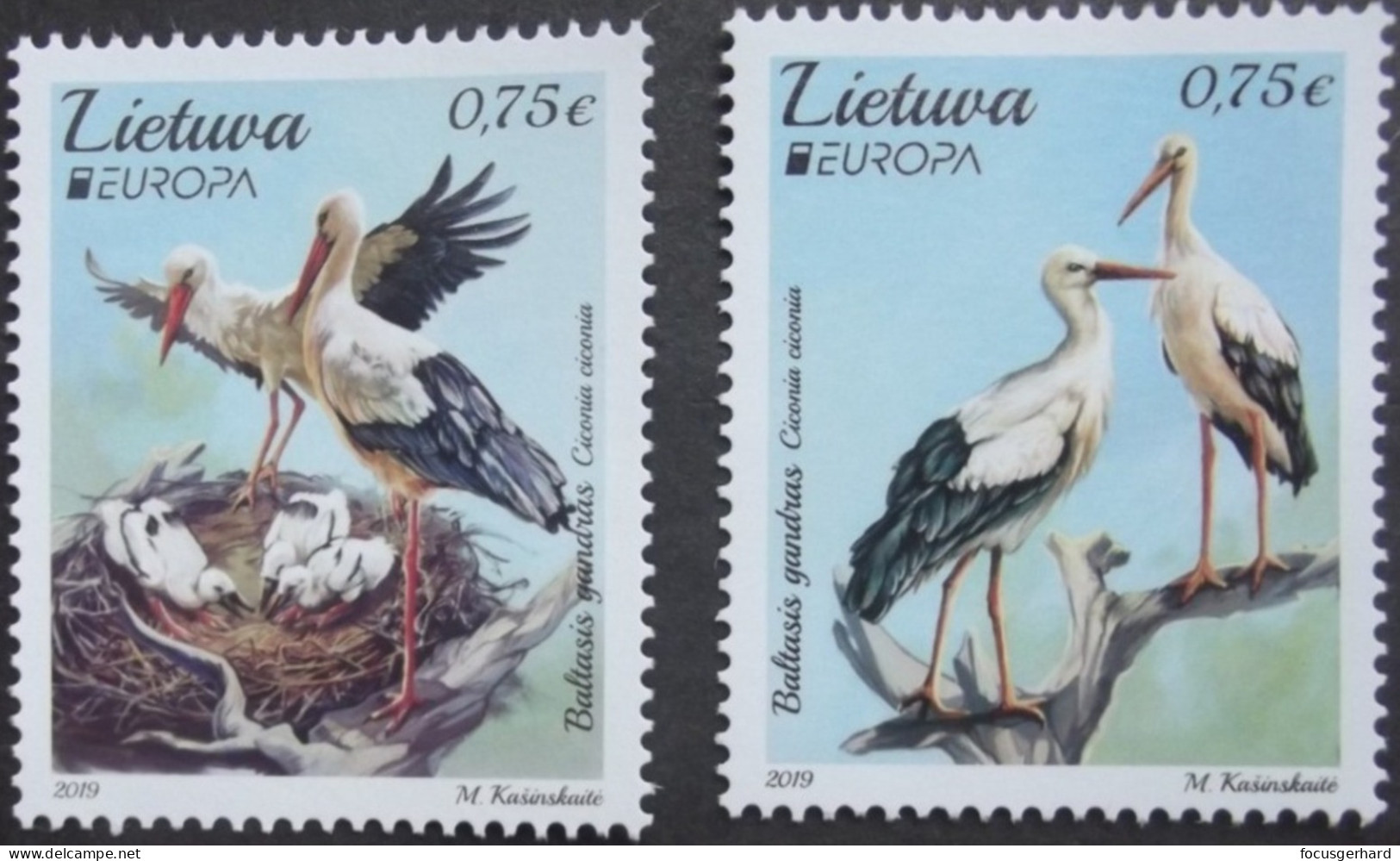 Litauen    Europa  Cept   Nationale Vögel   2019    ** - 2019
