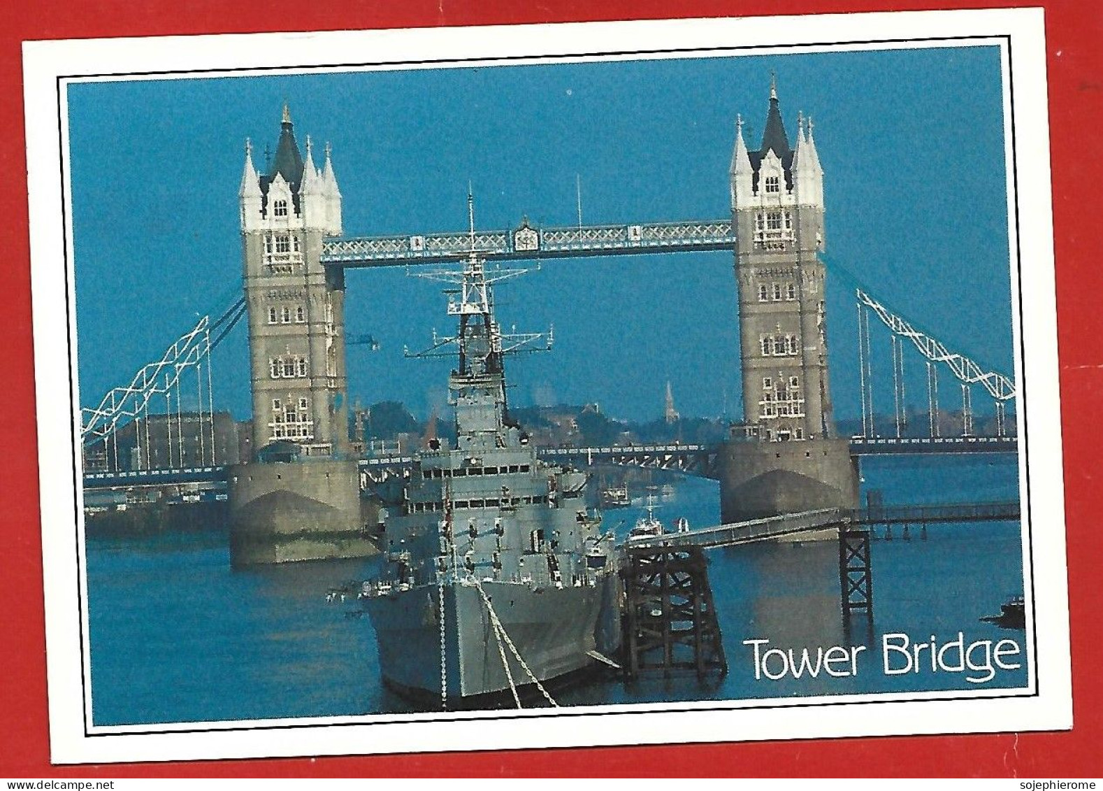 Tower Bridge (London) Army Ship 2scans 08-07-1996 Stamp With Rabbits - River Thames